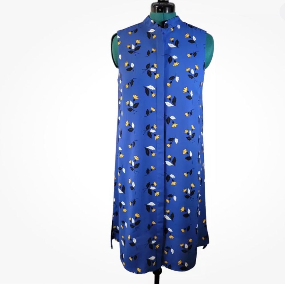 Anne Klein Sleeveless Floral Button up Dress